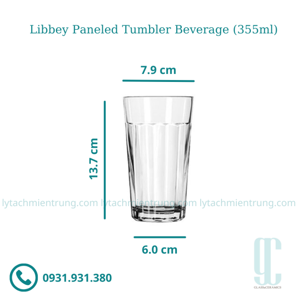 Ly thủy tinh Libbey Paneled Tumbler Beverage (355ml)